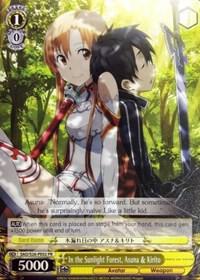 In the Sunlight Forest Asuna and Kirito SAO/S26-PE02 PR Sword Art Online Vol.2 Card