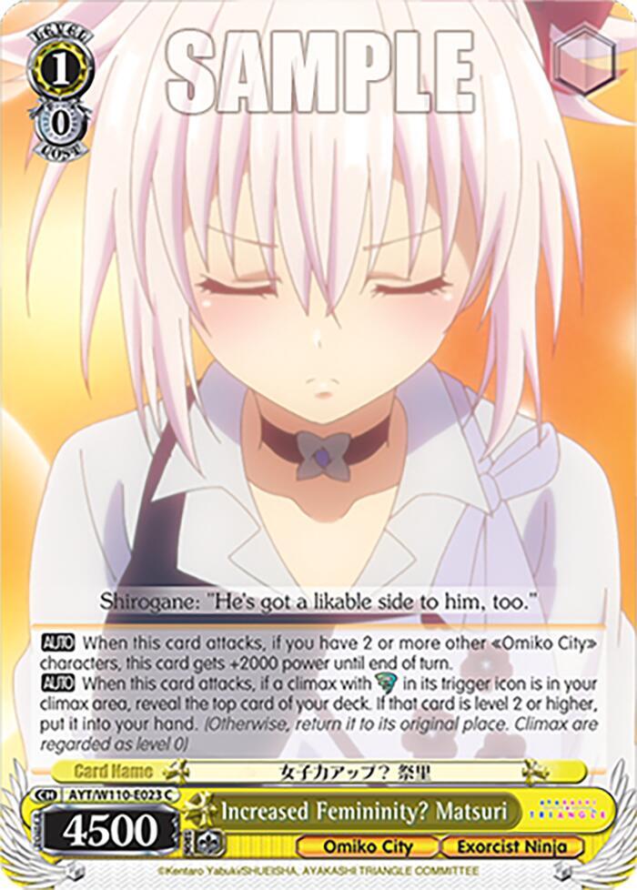 Increased Femininity Matsuri AYT/W110-E023 C Ayakashi Triangle Card