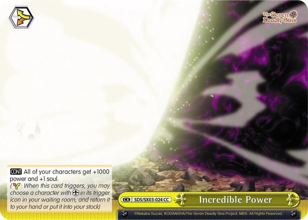 Incredible Power SDS/SX03-024 CC The Seven Deadly Sins Card