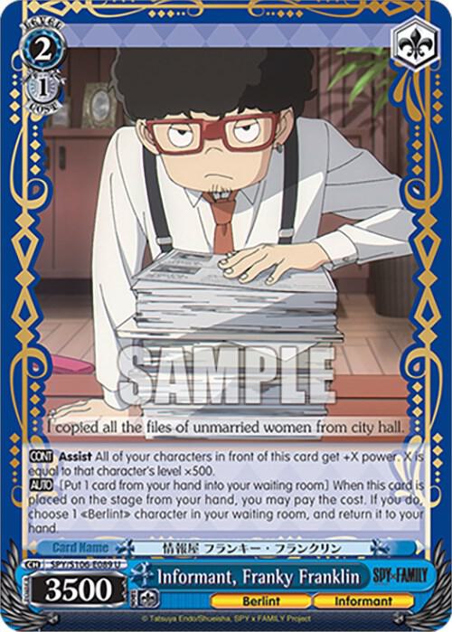 Informant Franky Franklin SPY/S106-E089 U SPY x FAMILY Card