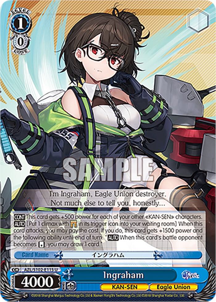 Ingraham AZL/S102-E115 U Azur Lane Card