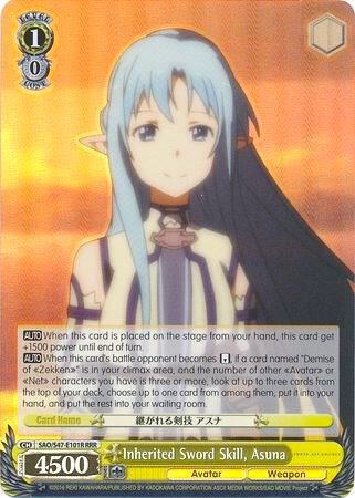 Inherited Sword Skill Asuna RRR SAO/S47-E101R RRR Sword Art Online Re: Edit Card