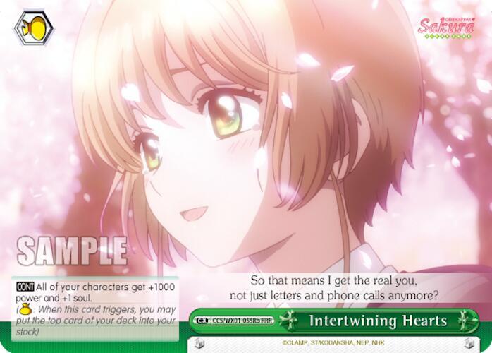 Intertwining Hearts RRR B CCS/WX01-055Rb RRR Cardcaptor Sakura: Clear Card Card
