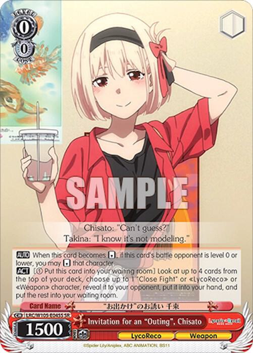 Invitation for an Outing Chisato SR LRC/W105-E045S SR Lycoris Recoil Card