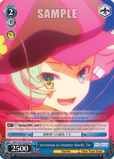 Invitation to Another World Tet NGL/S58-TE16 TD No Game No Life Card