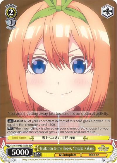 Invitation to the Slopes Yotsuba Nakano 5HY/W83-TE59 TD The Quintessential Quintuplets Card