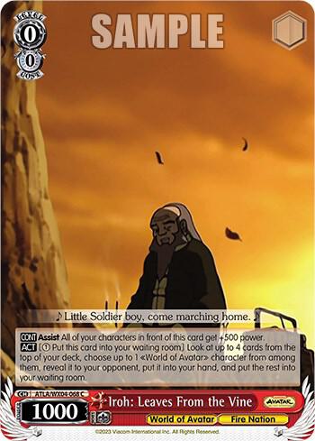 Iroh Leaves From the Vine ATLA/WX04-068 C Avatar: The Last Airbender Card