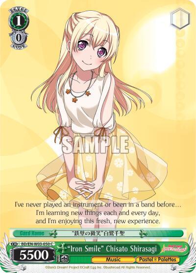 Iron Smile Chisato Shirasagi BD/EN-W03-050 C BanG Dream! Girls Band Party! MULTI LIVE Card