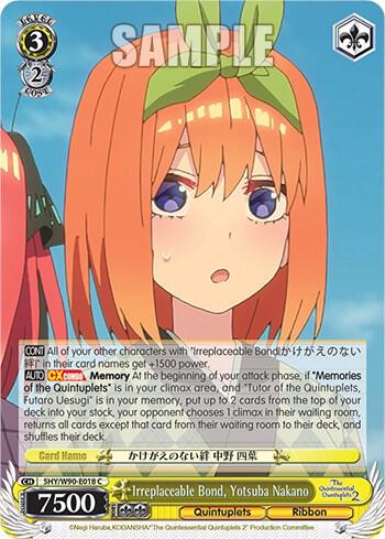 Irreplaceable Bond Yotsuba Nakano 5HY/W90-E018 C The Quintessential Quintuplets 2 Card