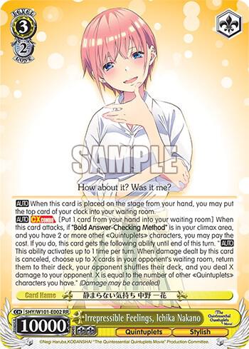 Irrepressible Feelings Ichika Nakano 5HY/W101-E002 RR The Quintessential Quintuplets Movie Card