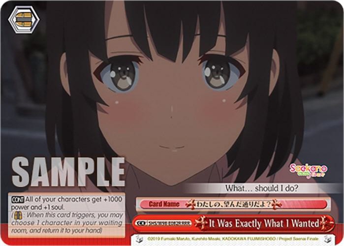 It Was Exactly What I Wanted RRR SHS/W98-E082R RRR Saekano the Movie: Finale Card