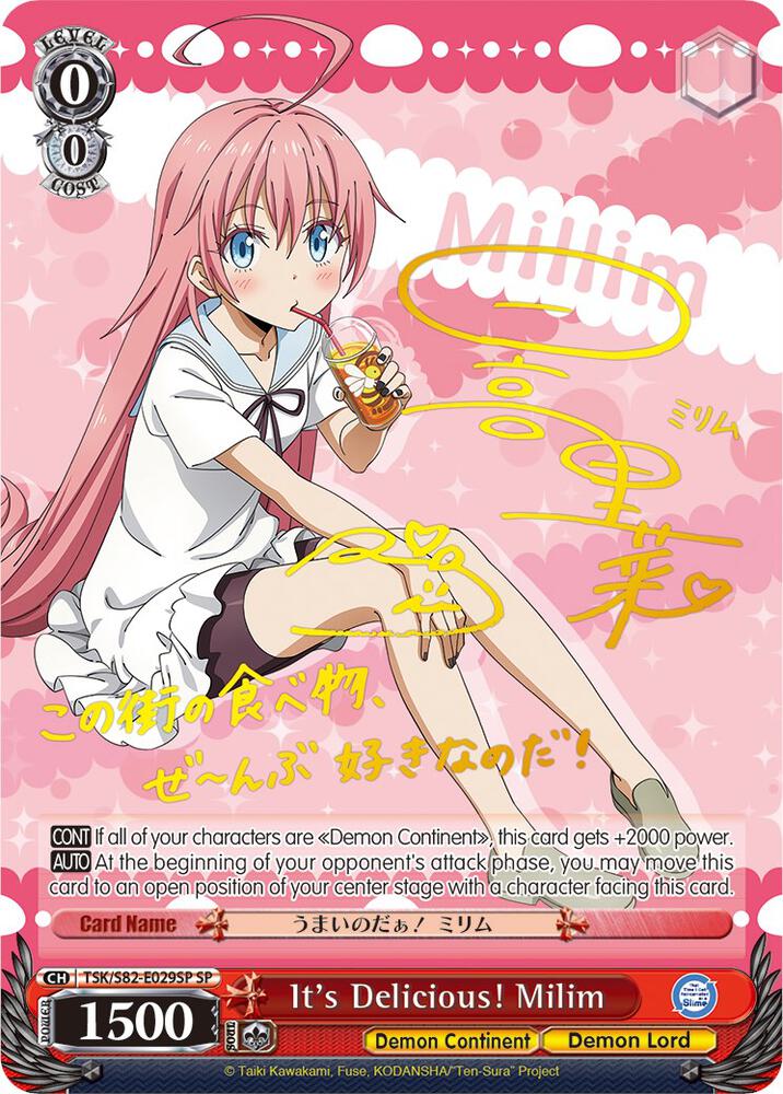 Its Delicious Milim SP TSK/S82-E029SP SP That Time I Got Reincarnated as a Slime Vol.2 Card