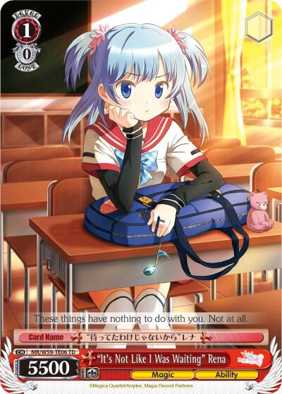 Its Not Like I Was Waiting Rena MR/W59-TE06 TD Magia Record: Puella Magi Madoka Magica [Side Story] (Mobile) Card