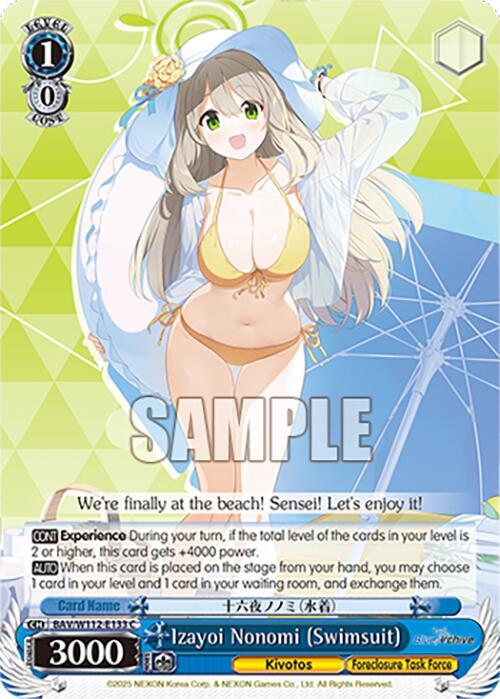 Izayoi Nonomi Swimsuit BAV/W112-E133 C Blue Archive Card