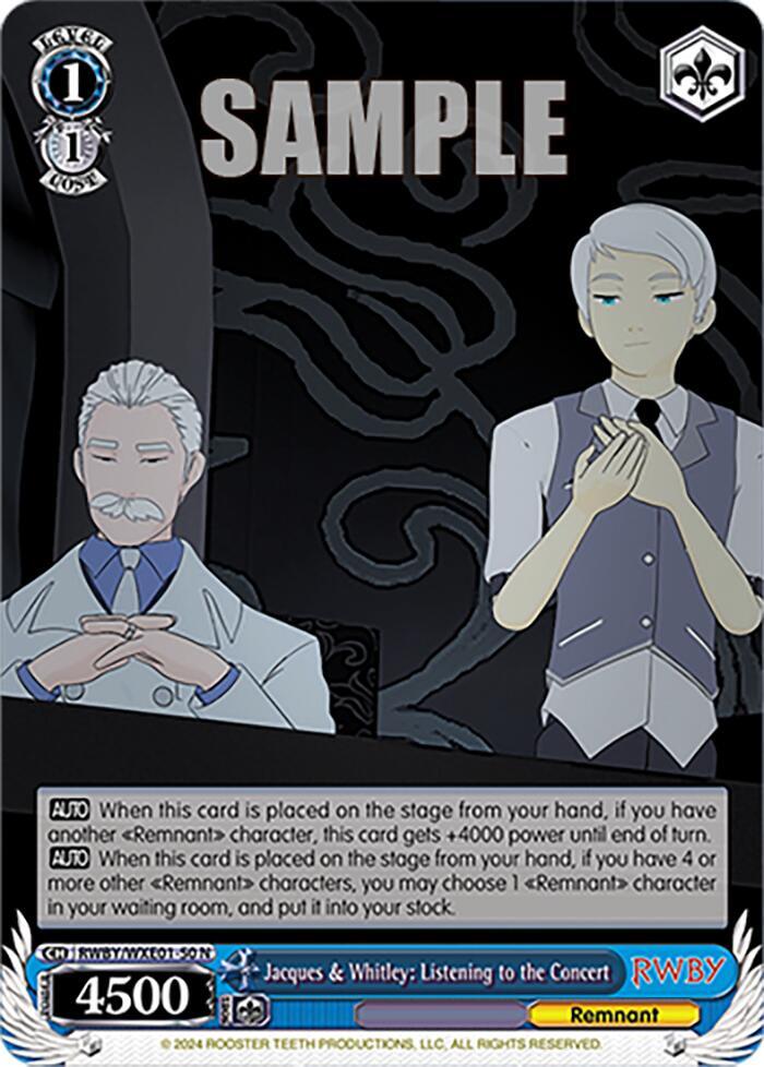 Jacques and Whitley Listening to the Concert RWBY/WXE01-50 N RWBY Premium Booster Card