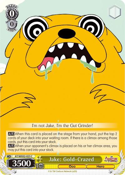 Jake Gold Crazed AT/WX02-025 C Adventure Time Card