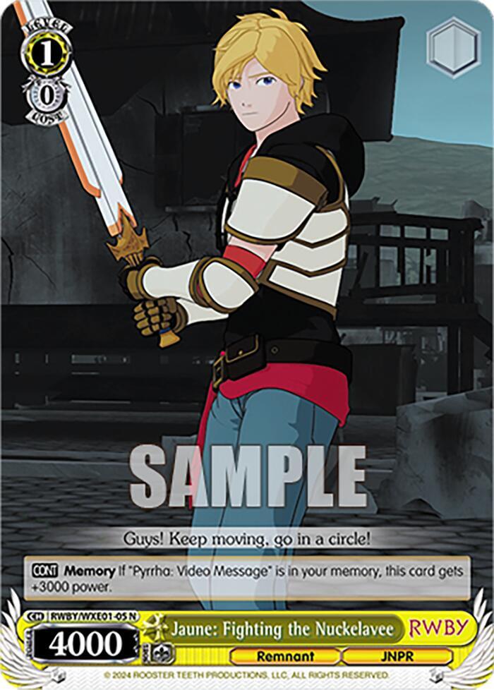 Jaune Fighting the Nuckelavee RWBY/WXE01-05 N RWBY Premium Booster Card