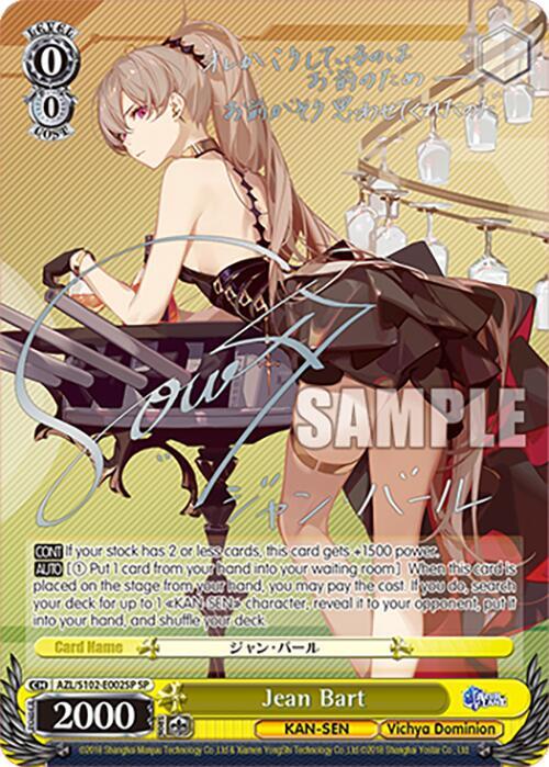 Jean Bart SP Silver Signature AZL/S102-E002SP SP Azur Lane Card