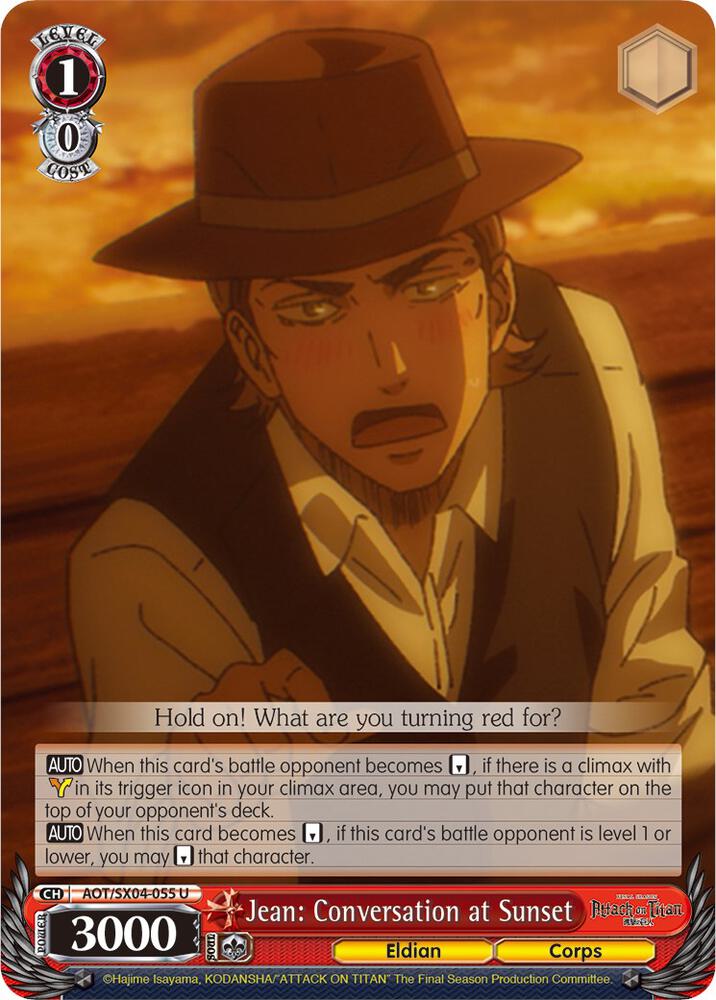 Jean Conversation at Sunset AOT/SX04-055 U Attack On Titan: Final Season Card