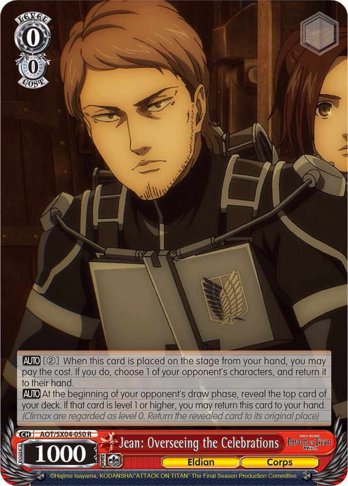 Jean Overseeing the Celebrations AOT/SX04-050 R Attack On Titan: Final Season Card
