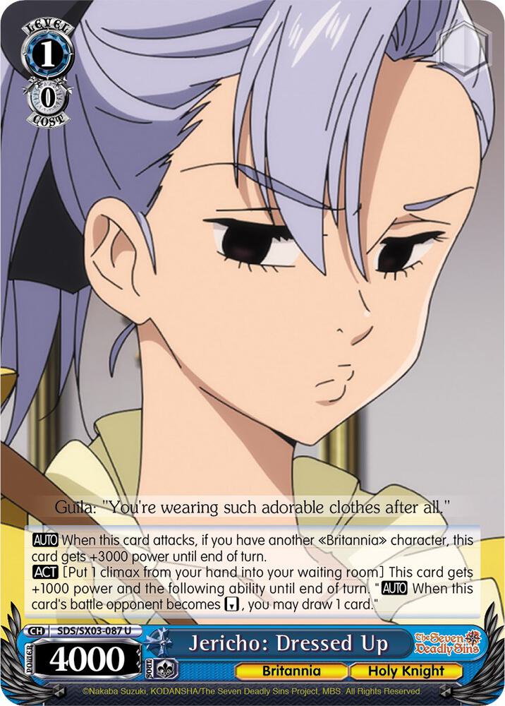 Jericho Dressed Up SDS/SX03-087 U The Seven Deadly Sins Card