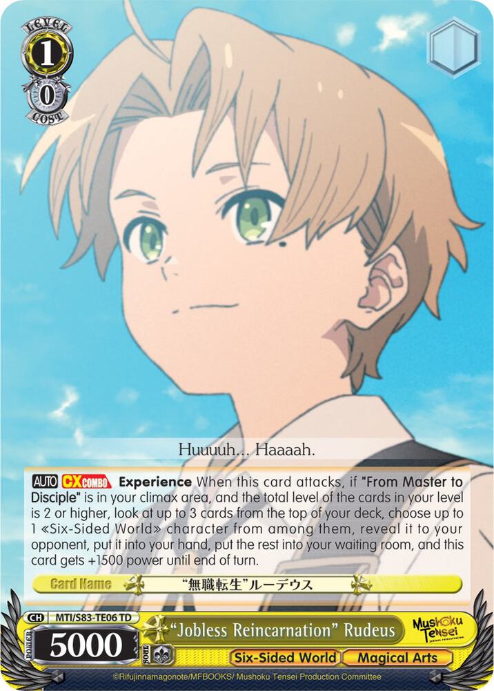 Jobless Reincarnation Rudeus MTI/S83-TE06 TD Mushoku Tensei: Jobless Reincarnation Card