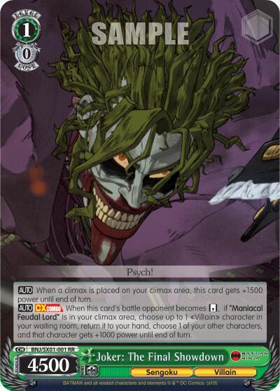 Joker The Final Showdown BNJ/SX01-001 RR Batman Ninja Card