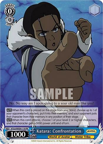 Katara Confrontation ATLA/WX04-110 PR Avatar: The Last Airbender Card
