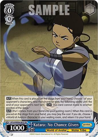 Katara No Chance Given SR ATLA/WX04-081S SR Avatar: The Last Airbender Card