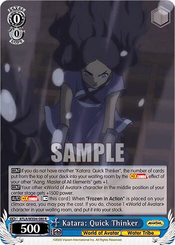 Katara Quick Thinker ATLA/WX04-080 R Avatar: The Last Airbender Card