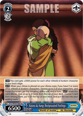 Katara and Aang Reciprocated Feelings SR ATLA/WX04-086S SR Avatar: The Last Airbender Card