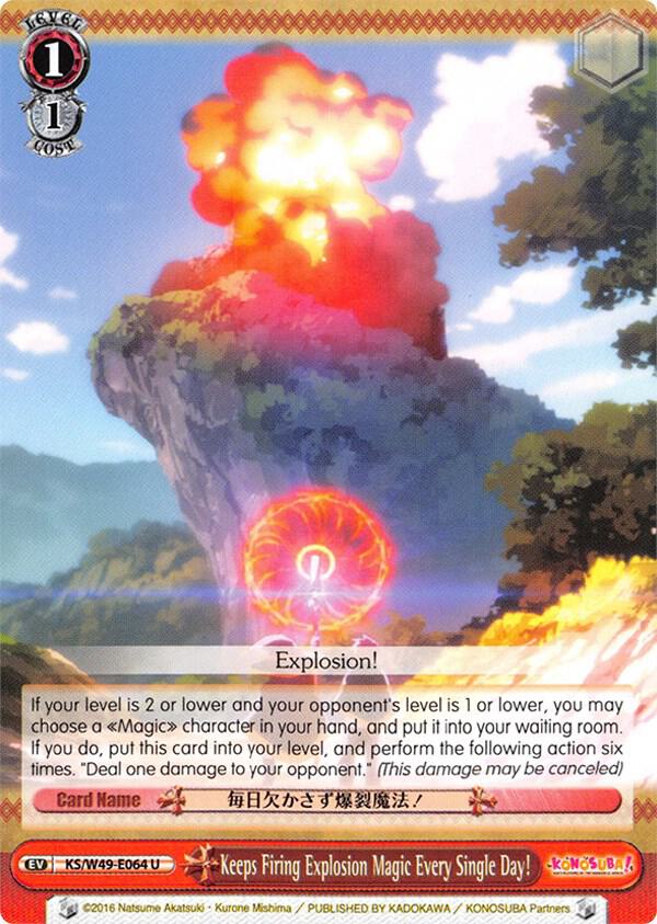 Keeps Firing Explosion Magic Every Single Day KS/W49-E064 U KonoSuba Card