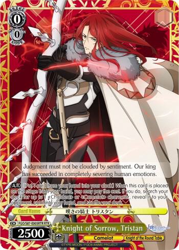 Knight of Sorrow Tristan RTR FGO/S87-E005RTR RTR Fate/Grand Order THE MOVIE Divine Realm of the Round Table: Camelot Card