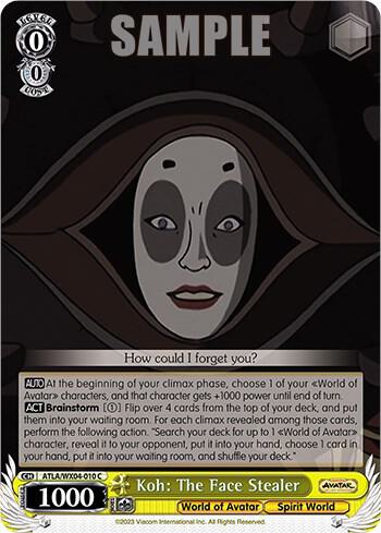 Koh The Face Stealer ATLA/WX04-010 C Avatar: The Last Airbender Card