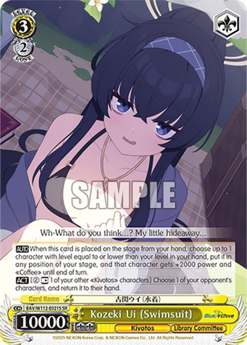 Kozeki Ui Swimsuit SR BAV/W112-E021S SR Blue Archive Card