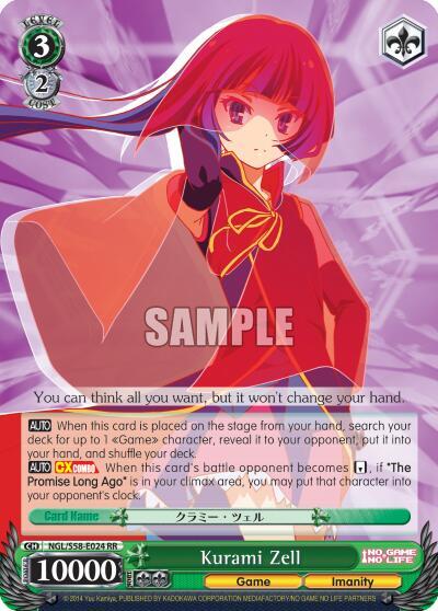 Kurami Zell NGL/S58-E024 RR No Game No Life Card