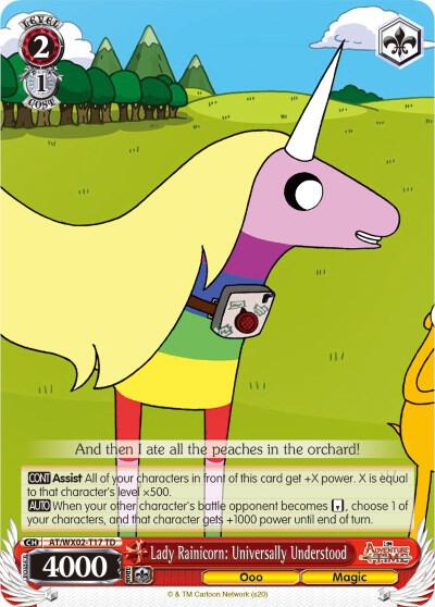 Lady Rainicorn Universally Understood AT/WX02-T17 TD Adventure Time Card