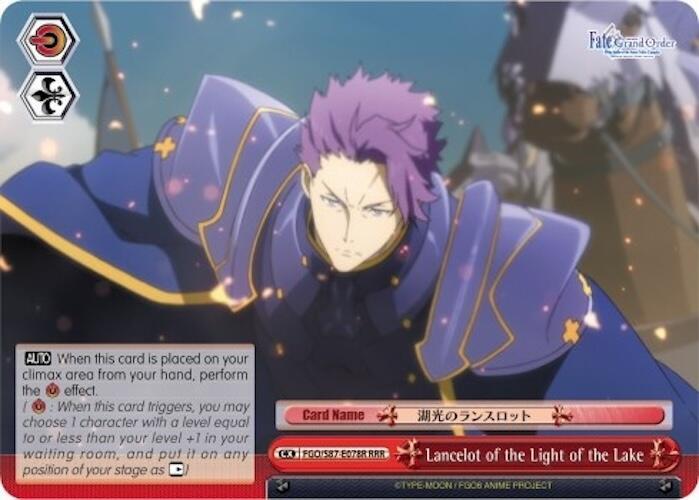Lancelot of the Light of the Lake RRR FGO/S87-E078R RRR Fate/Grand Order THE MOVIE Divine Realm of the Round Table: Camelot Card