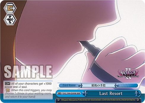 Last Resort RRR OVL/S99-E099R RRR Nazarick: Tomb of the Undead Vol.2 Card