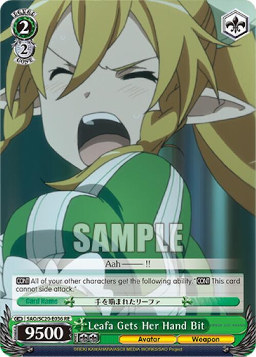 Leafa Gets Her Hand Bit SAO/S20-E036 RE Sword Art Online Chronicle Set Card