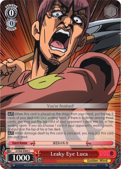 Leaky Eye Luca JJ/S66-E060 C JoJo's Bizarre Adventure: Golden Wind Card