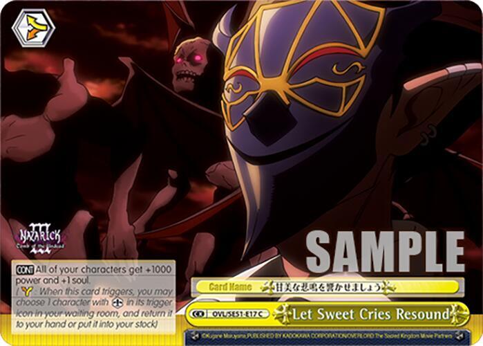 Let Sweet Cries Resound OVL/SE51-E17 C Nazarick: Tomb of the Undead Vol.3 Extra Booster Card