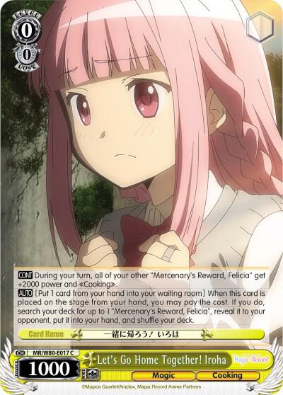 Lets Go Home Together Iroha MR/W80-E017 C Magia Record: Puella Magi Madoka Magica [Side Story] (Anime) Card