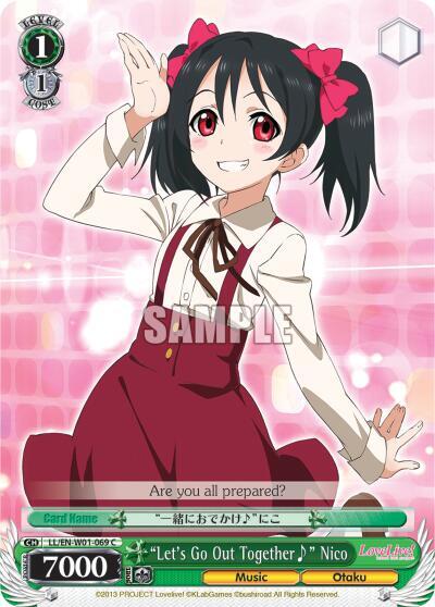 Lets Go Out Together~ Nico LL/EN-W01-069 C Love Live! DX Card