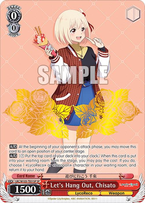 Lets Hang Out Chisato SP LRC/W105-TE01SP SP Lycoris Recoil Card