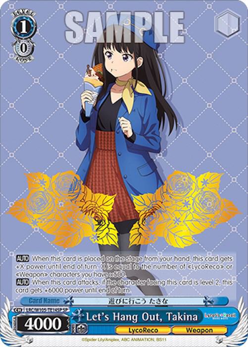 Lets Hang Out Takina SP LRC/W105-TE14SP SP Lycoris Recoil Card