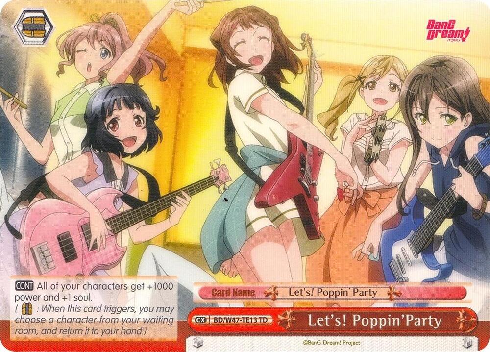 Lets PoppinParty BD/W47-TE13 TD BanG Dream! Card