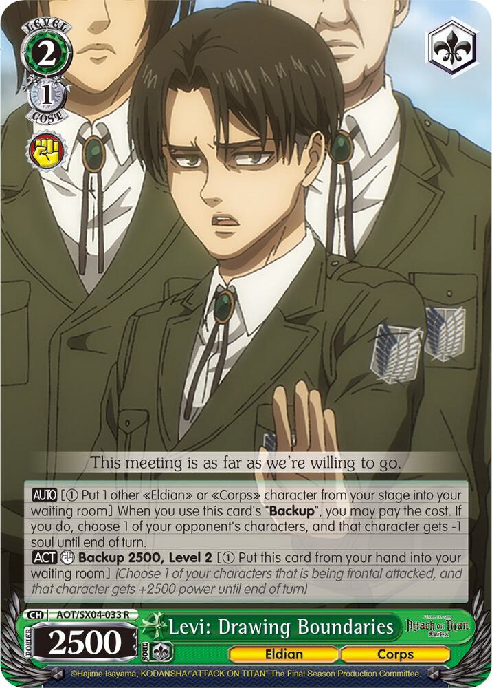 Levi Drawing Boundaries AOT/SX04-033 R Attack On Titan: Final Season Card