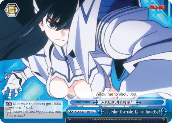 Life Fiber Override Kamui Junketsu TD KLK/S27-TE15 TD KILL la KILL Card