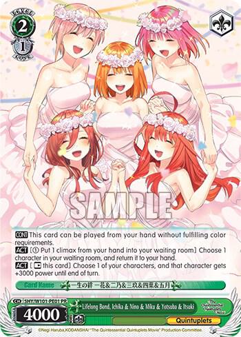 Lifelong Bond Ichika and Nino and Miku and Yotsuba and Itsuki 5HY/W101-PE01 The Quintessential Quintuplets Movie Card